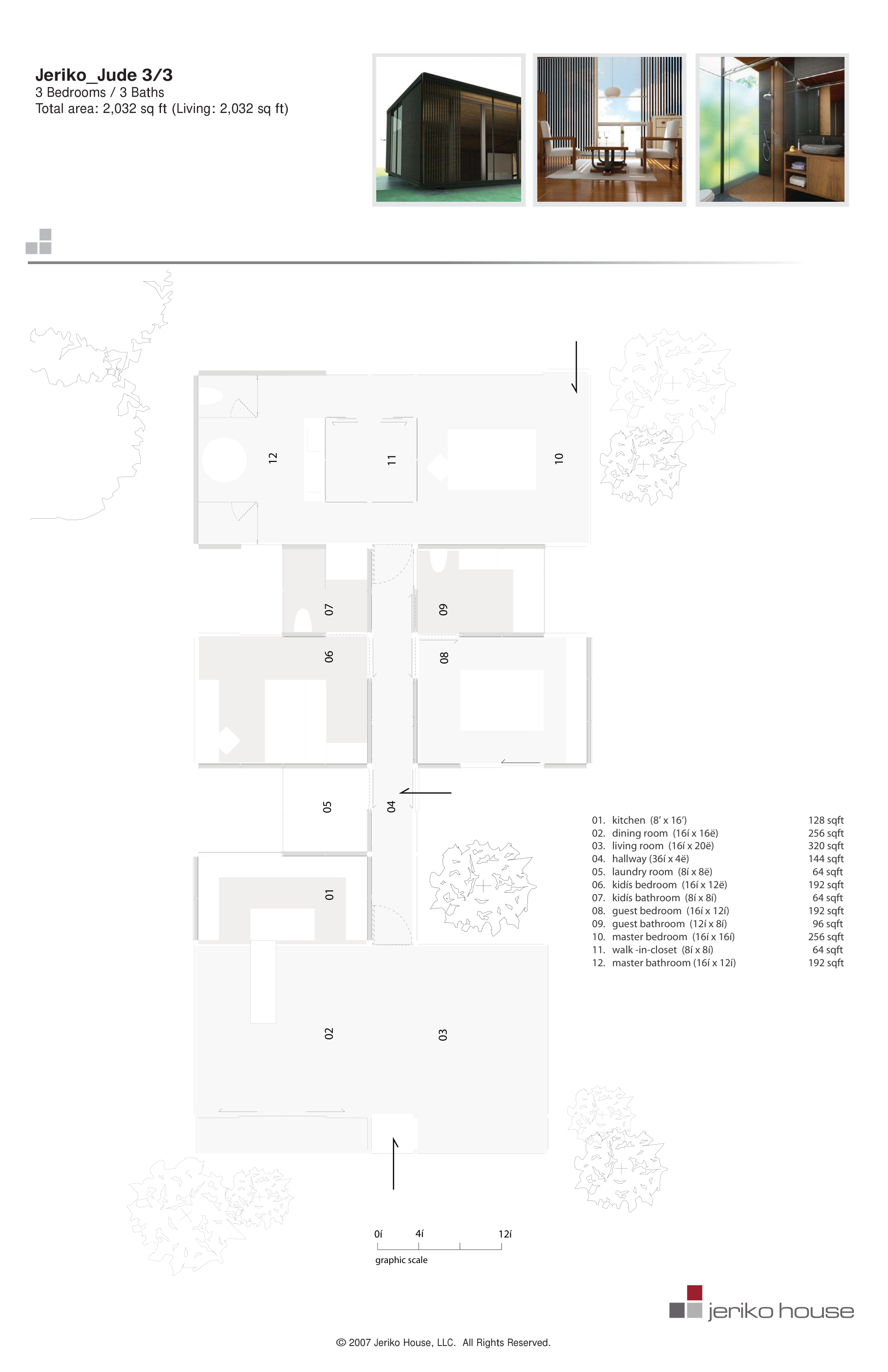 Jude 3/3 floor plan — second-floor layout